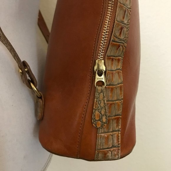 Brahmin Bags Brahmin Cognac Leather Backpack Poshmark